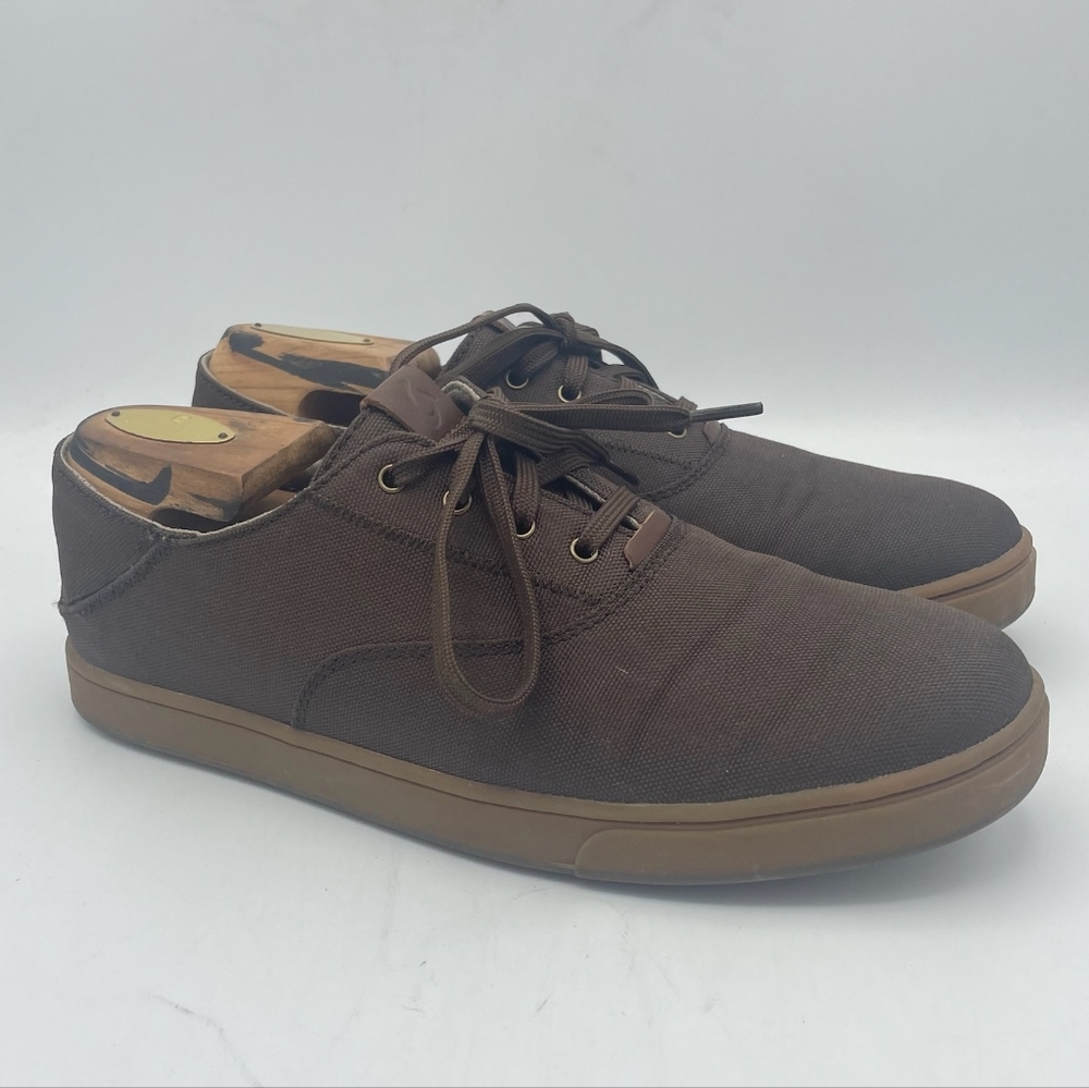 OluKai Kahu Sneakers Men's Size 8.5M Brown Lace Up